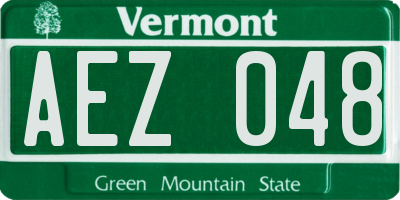 VT license plate AEZ048
