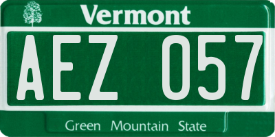 VT license plate AEZ057