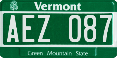 VT license plate AEZ087
