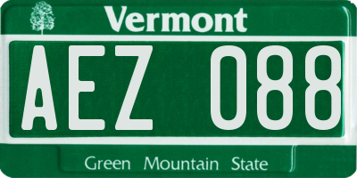 VT license plate AEZ088