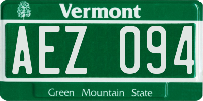 VT license plate AEZ094