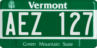VT license plate AEZ127
