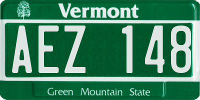 VT license plate AEZ148