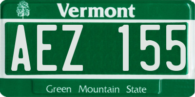 VT license plate AEZ155