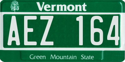 VT license plate AEZ164