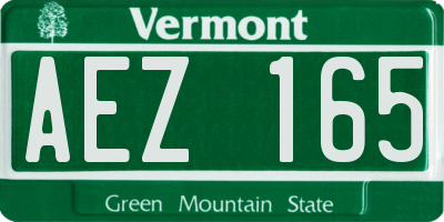 VT license plate AEZ165