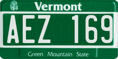 VT license plate AEZ169