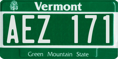 VT license plate AEZ171