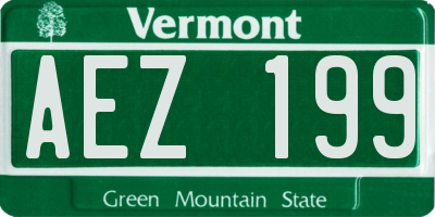 VT license plate AEZ199