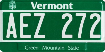 VT license plate AEZ272