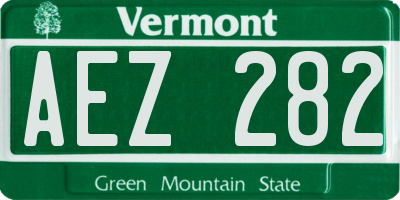 VT license plate AEZ282