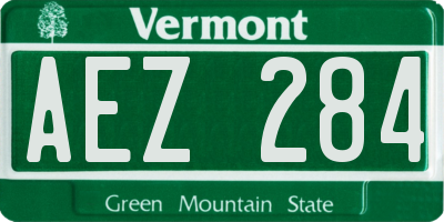 VT license plate AEZ284
