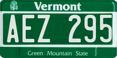 VT license plate AEZ295