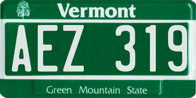 VT license plate AEZ319