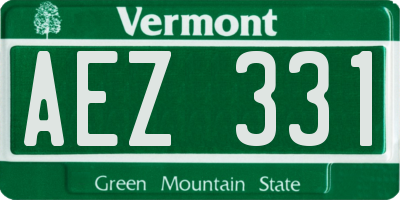 VT license plate AEZ331
