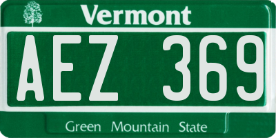 VT license plate AEZ369