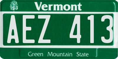 VT license plate AEZ413