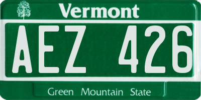 VT license plate AEZ426