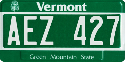 VT license plate AEZ427