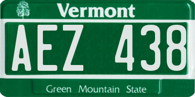 VT license plate AEZ438