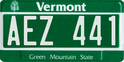 VT license plate AEZ441