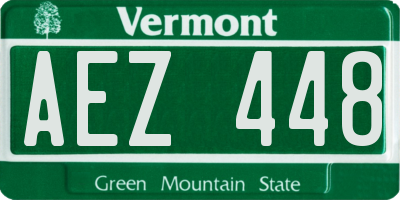 VT license plate AEZ448
