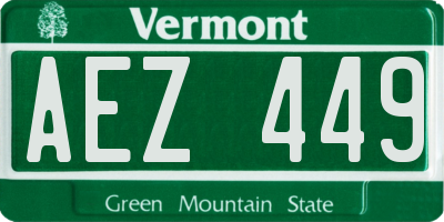 VT license plate AEZ449