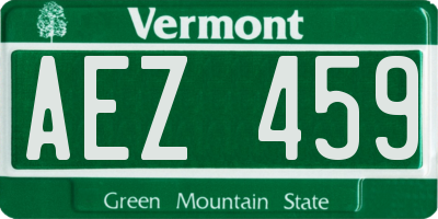 VT license plate AEZ459
