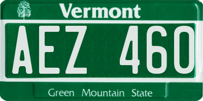 VT license plate AEZ460