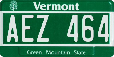 VT license plate AEZ464