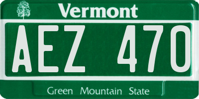 VT license plate AEZ470