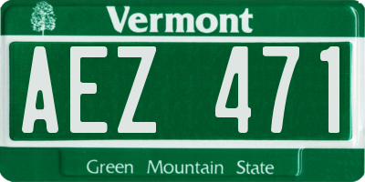VT license plate AEZ471