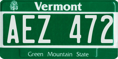 VT license plate AEZ472