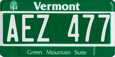 VT license plate AEZ477