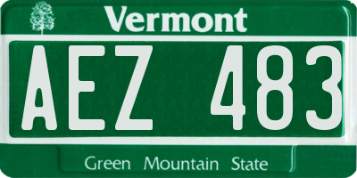 VT license plate AEZ483