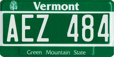 VT license plate AEZ484