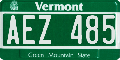 VT license plate AEZ485