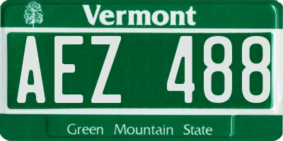 VT license plate AEZ488