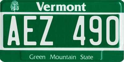 VT license plate AEZ490