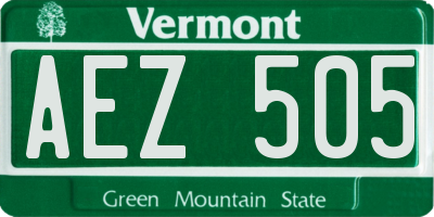 VT license plate AEZ505