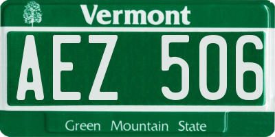 VT license plate AEZ506