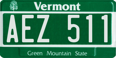 VT license plate AEZ511