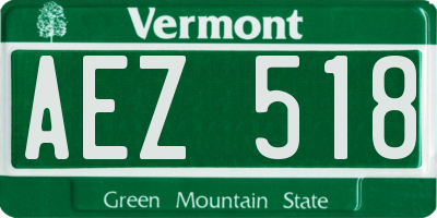 VT license plate AEZ518