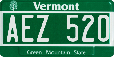 VT license plate AEZ520