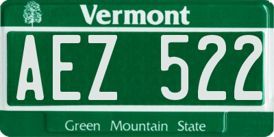 VT license plate AEZ522