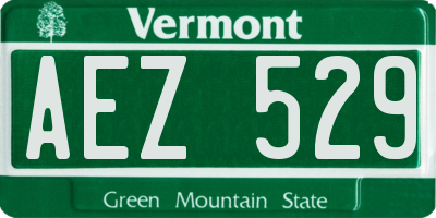 VT license plate AEZ529