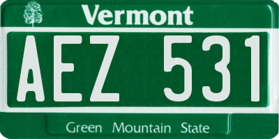 VT license plate AEZ531