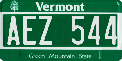VT license plate AEZ544