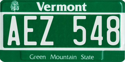VT license plate AEZ548