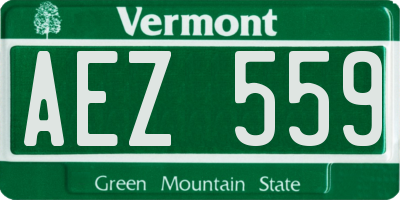 VT license plate AEZ559